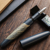 季映万年筆・ダークブルー・ひいらぎ Fountain Pen - Wancher ワンチャー