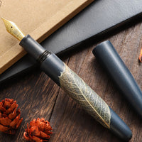 季映万年筆・ダークブルー・ひいらぎ Fountain Pen - Wancher ワンチャー