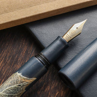 季映万年筆・ダークブルー・ひいらぎ Fountain Pen - Wancher ワンチャー