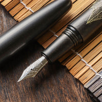 季映万年筆・黒漆・ひいらぎ Fountain Pen - Wancher ワンチャー