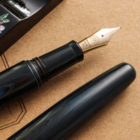 誠エボナイト・マーブルブルー Fountain Pen - Wancher ワンチャー