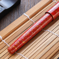 世界万年筆・犀皮漆・赤上げ Fountain Pen - Wancher ワンチャー