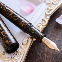 世界万年筆・犀皮漆・黒上げ Fountain Pen - Wancher ワンチャー