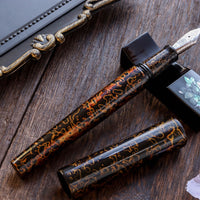 世界万年筆・犀皮漆・黒上げ Fountain Pen - Wancher ワンチャー