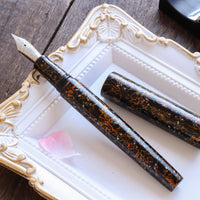 世界万年筆・犀皮漆・黒上げ Fountain Pen - Wancher ワンチャー