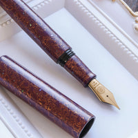 世界万年筆・犀皮漆・紫上げ Fountain Pen - Wancher ワンチャー