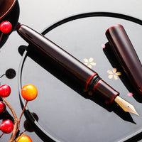 誠漆・黒溜塗 Fountain Pen - Wancher ワンチャー