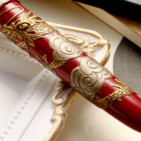 堆錦・双竜・朱 Fountain Pen - Wancher ワンチャー