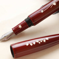 象嵌 紅葉・漆・赤溜塗 Fountain Pen - Wancher ワンチャー