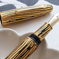 廣田漆 櫛目堆漆塗 猛虎「クリップ付」 Fountain Pen - Wancher ワンチャー