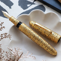 廣田漆 櫛目堆漆塗 金色「クリップ付」 Fountain Pen - Wancher ワンチャー