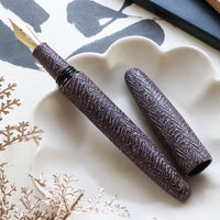 廣田漆 櫛目堆漆塗 紫 Fountain Pen - Wancher ワンチャー