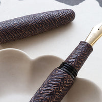 廣田漆 櫛目堆漆塗 紫 Fountain Pen - Wancher ワンチャー