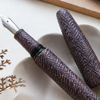 廣田漆 櫛目堆漆塗 紫 Fountain Pen - Wancher ワンチャー