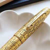 廣田漆 櫛目堆漆塗 金色「クリップ付」 Fountain Pen - Wancher ワンチャー
