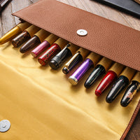 12 本用ペンポートフォリオ ・ブラウン Pen Pouch - Wancher ワンチャー