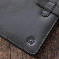本革ノートカバー A5 コンパクト - ブラック Pen Pouch - Wancher ワンチャー