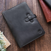 本革ノートカバー A5 コンパクト - ブラック Pen Pouch - Wancher ワンチャー