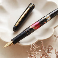 呉竹近代蒔絵万年筆 - 赤富士 Fountain Pen - Wancher ワンチャー