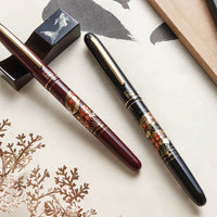 呉竹近代蒔絵万年筆 - 扇面 Fountain Pen - Wancher ワンチャー