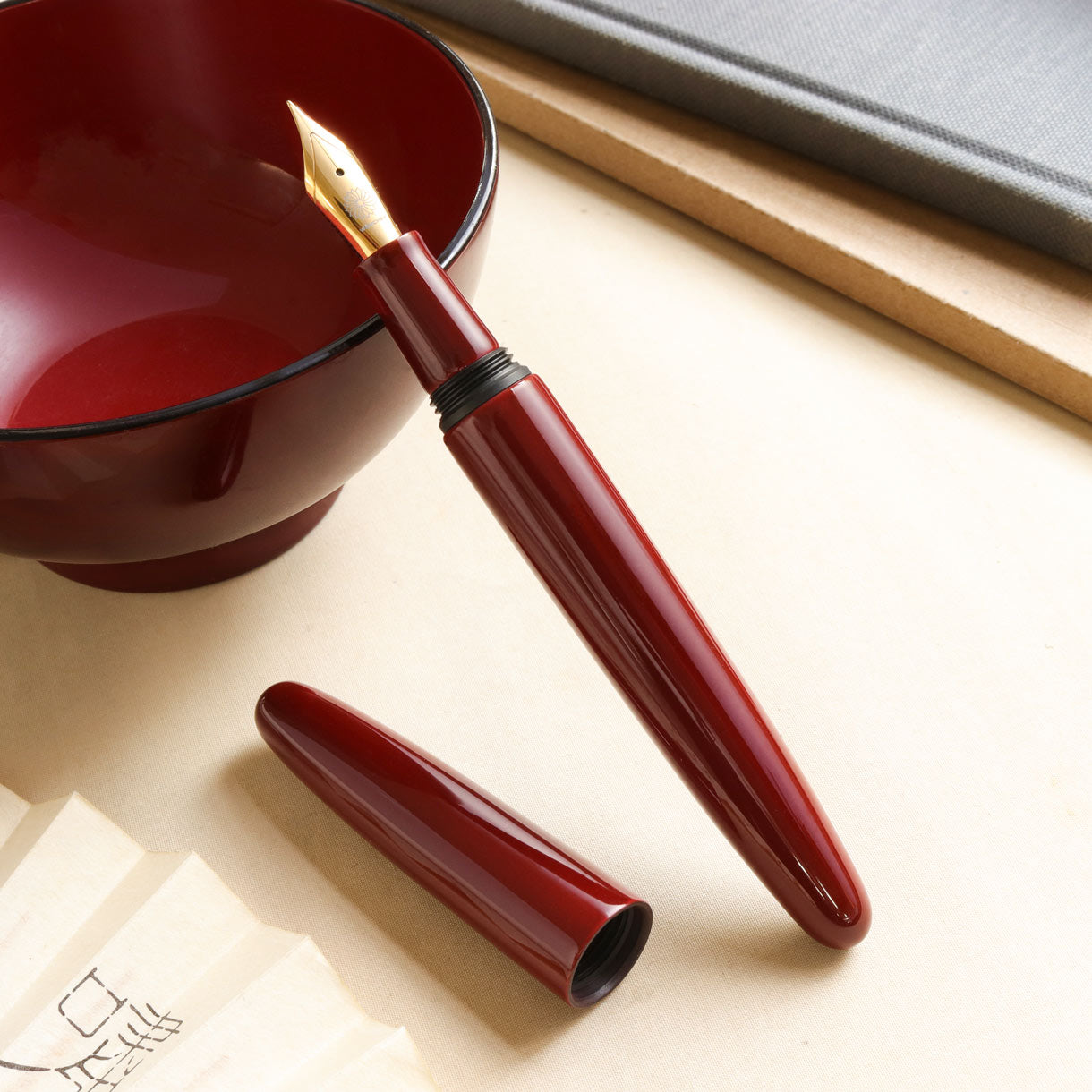 会津漆・赤溜塗 Fountain Pen - Wancher ワンチャー