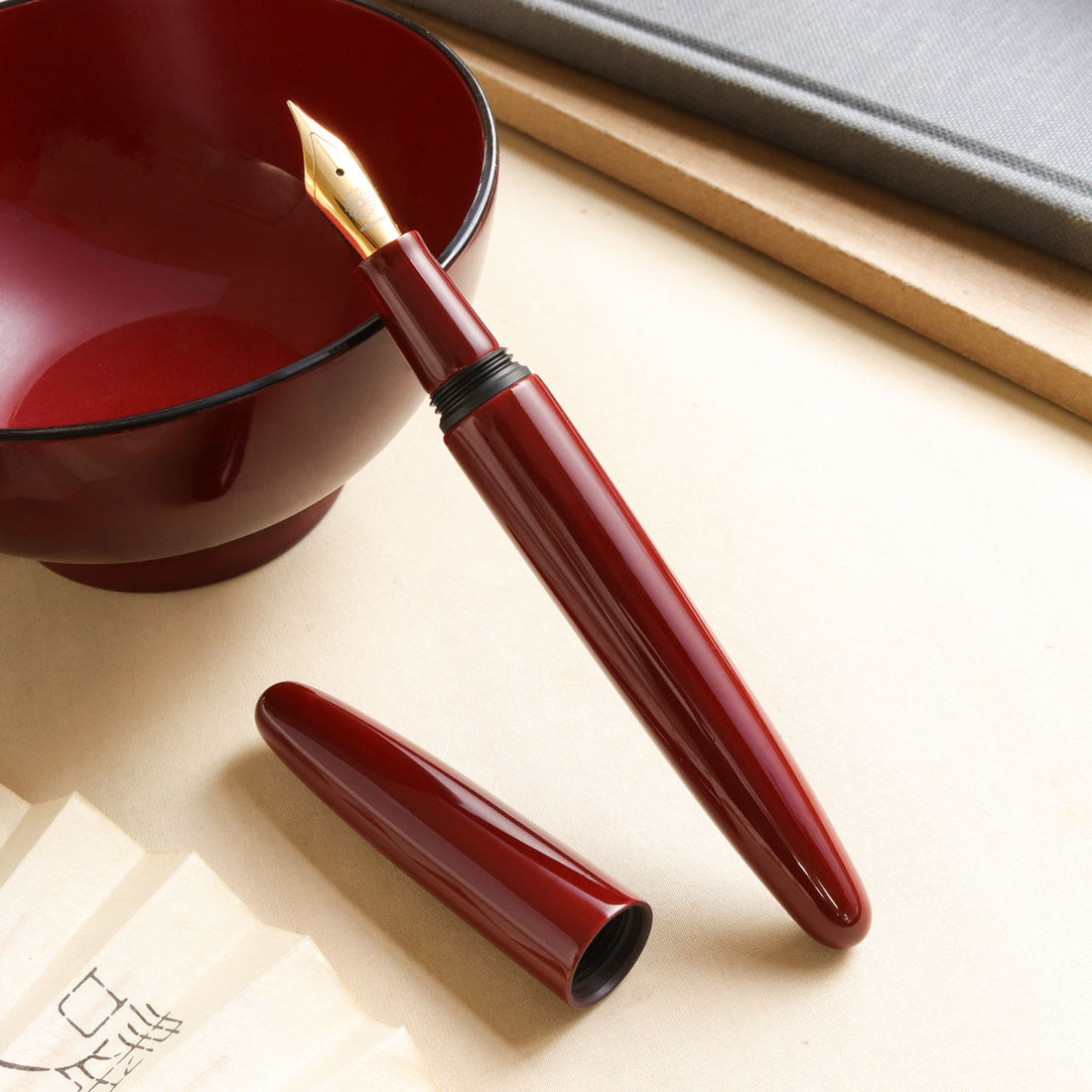 会津漆・赤溜塗 Fountain Pen - Wancher ワンチャー