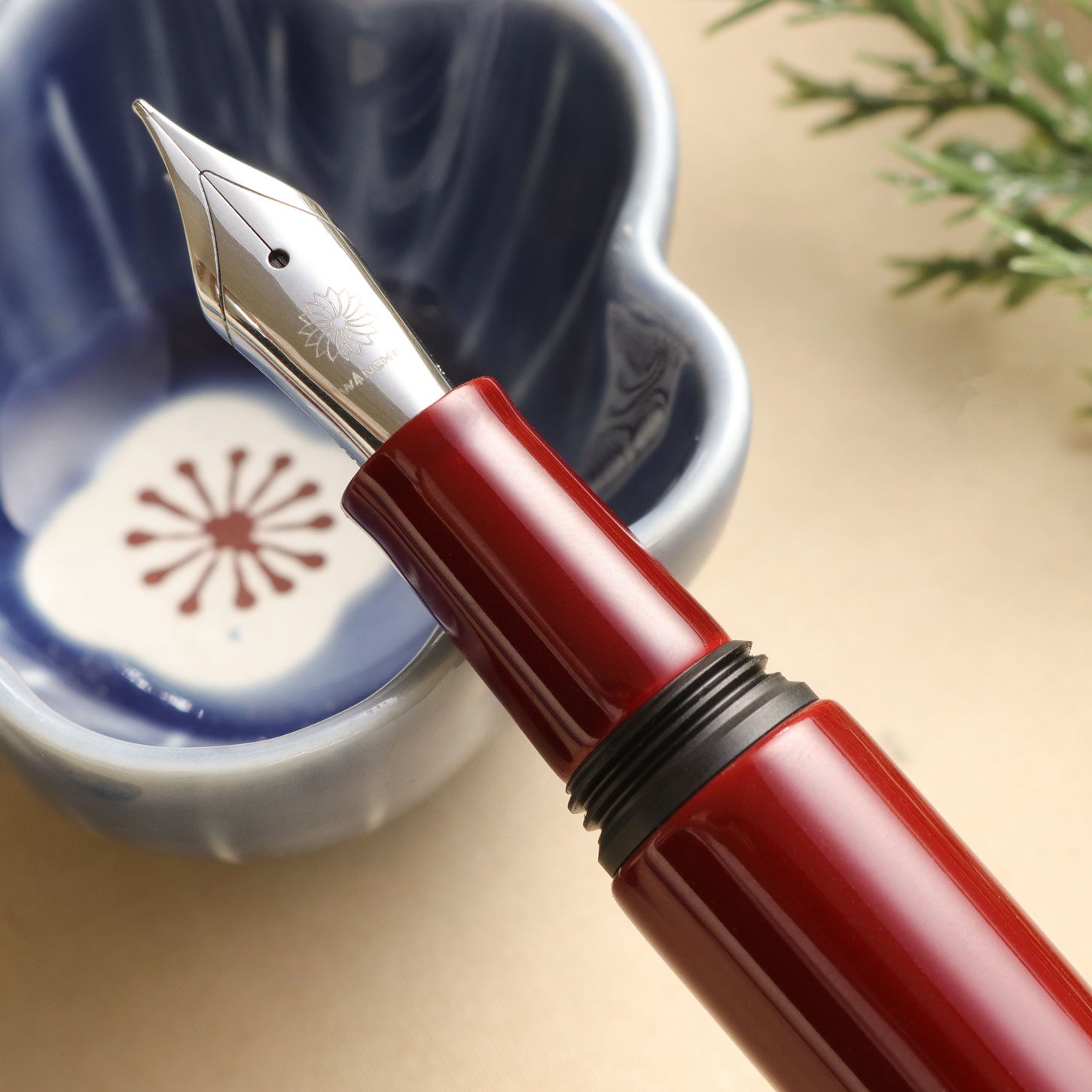 会津漆・赤溜塗 Fountain Pen - Wancher ワンチャー