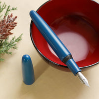 会津漆・青 Fountain Pen - Wancher ワンチャー