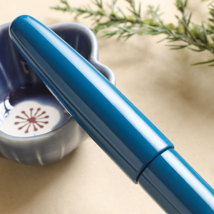会津漆・青 Fountain Pen - Wancher ワンチャー