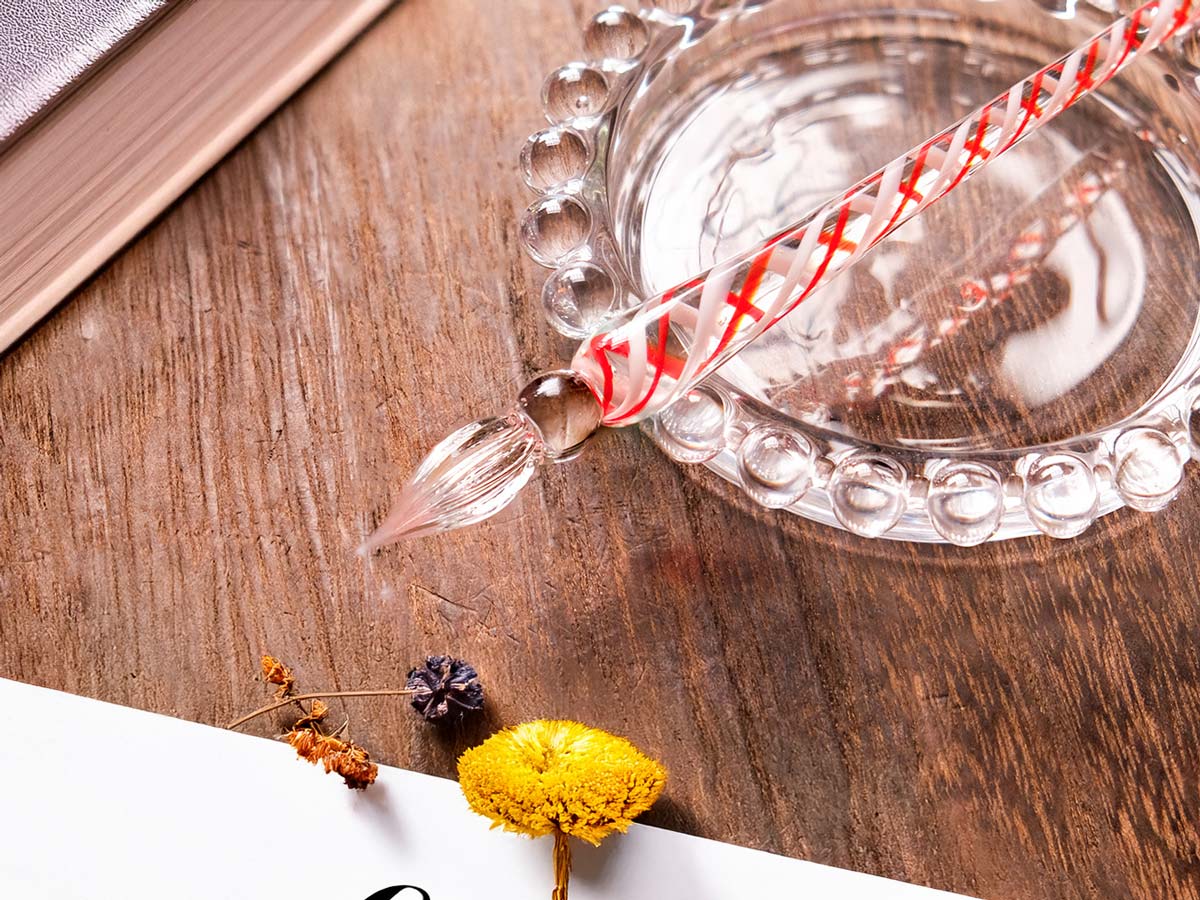 チェコ・ボヘミアンガラスペン・ボンボン Glass Pen - Wancher ワンチャー