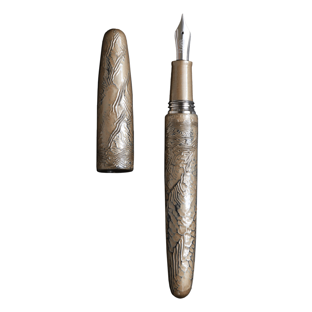 八雲塗 ちぢみ ・ しろへび Fountain Pen - Wancher ワンチャー