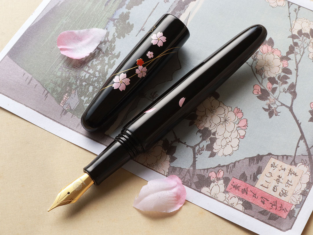 ドリームペン 越前漆・桜月夜 Fountain Pen | ワンチャーペン Wancher