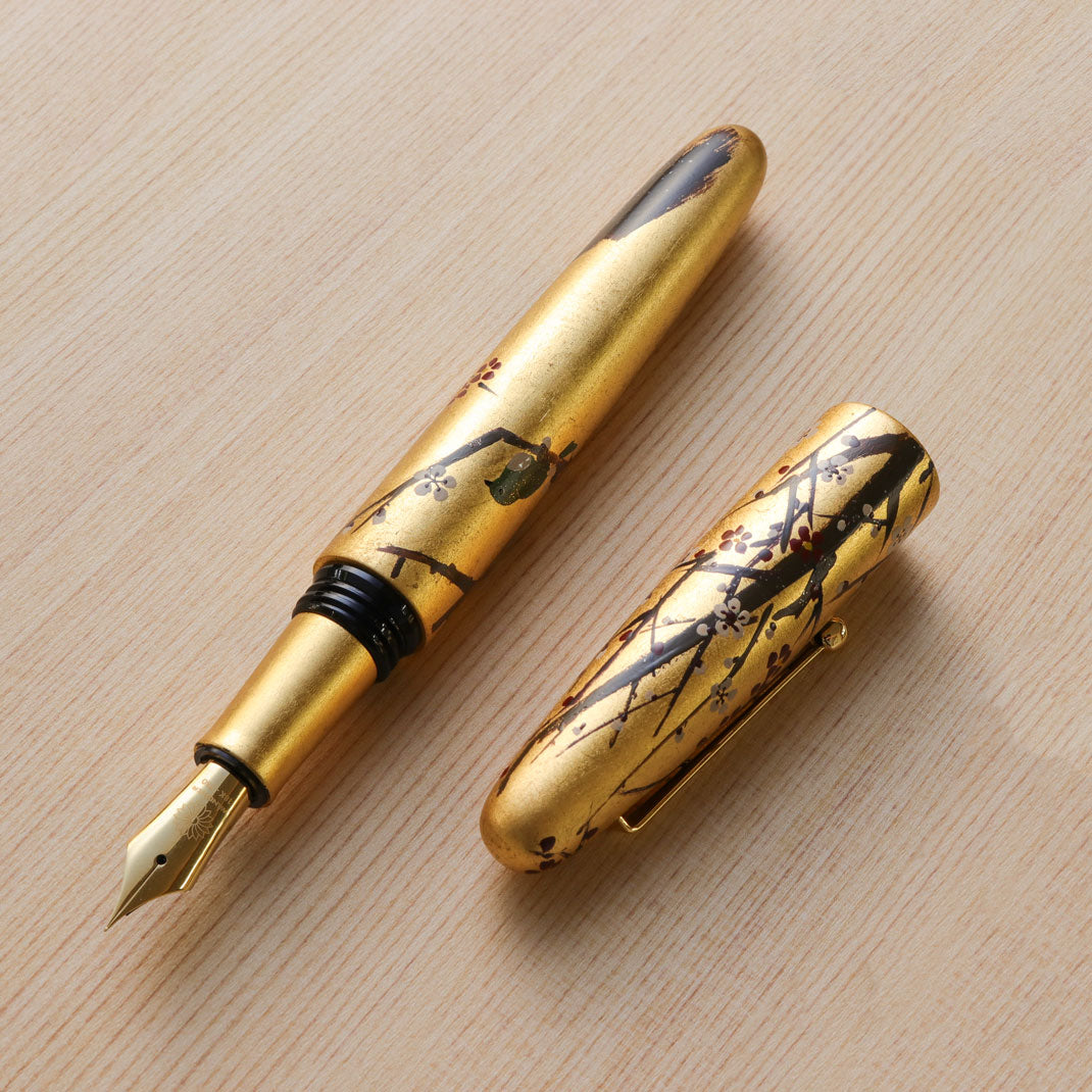 廣田漆　屏風絵・梅に花吸 Fountain Pen - Wancher ワンチャー