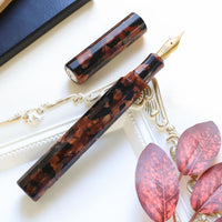 カレイド万年筆・ブラウン・秋木立 Fountain Pen - Wancher ワンチャー