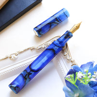 カレイド万年筆・ウルトラマリン・青淵 Fountain Pen - Wancher ワンチャー