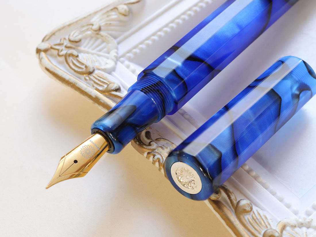 カレイド万年筆・ウルトラマリン・青淵 Fountain Pen - Wancher ワンチャー