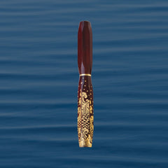 ナムジャイ漆・悠久の波・赤 Fountain Pen - Wancher ワンチャー