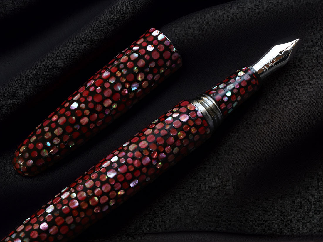 螺鈿・朱龍 万年筆 Fountain Pen - Wancher ワンチャー