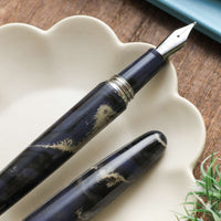 誠エボナイト・マーブルパープルグレー Fountain Pen - Wancher ワンチャー