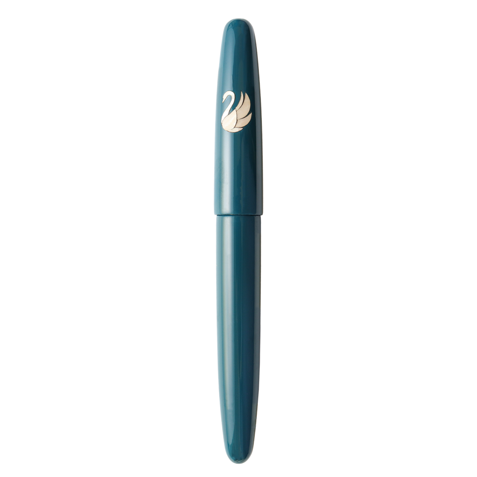象嵌 白鳥・漆・碧 Fountain Pen - Wancher ワンチャー