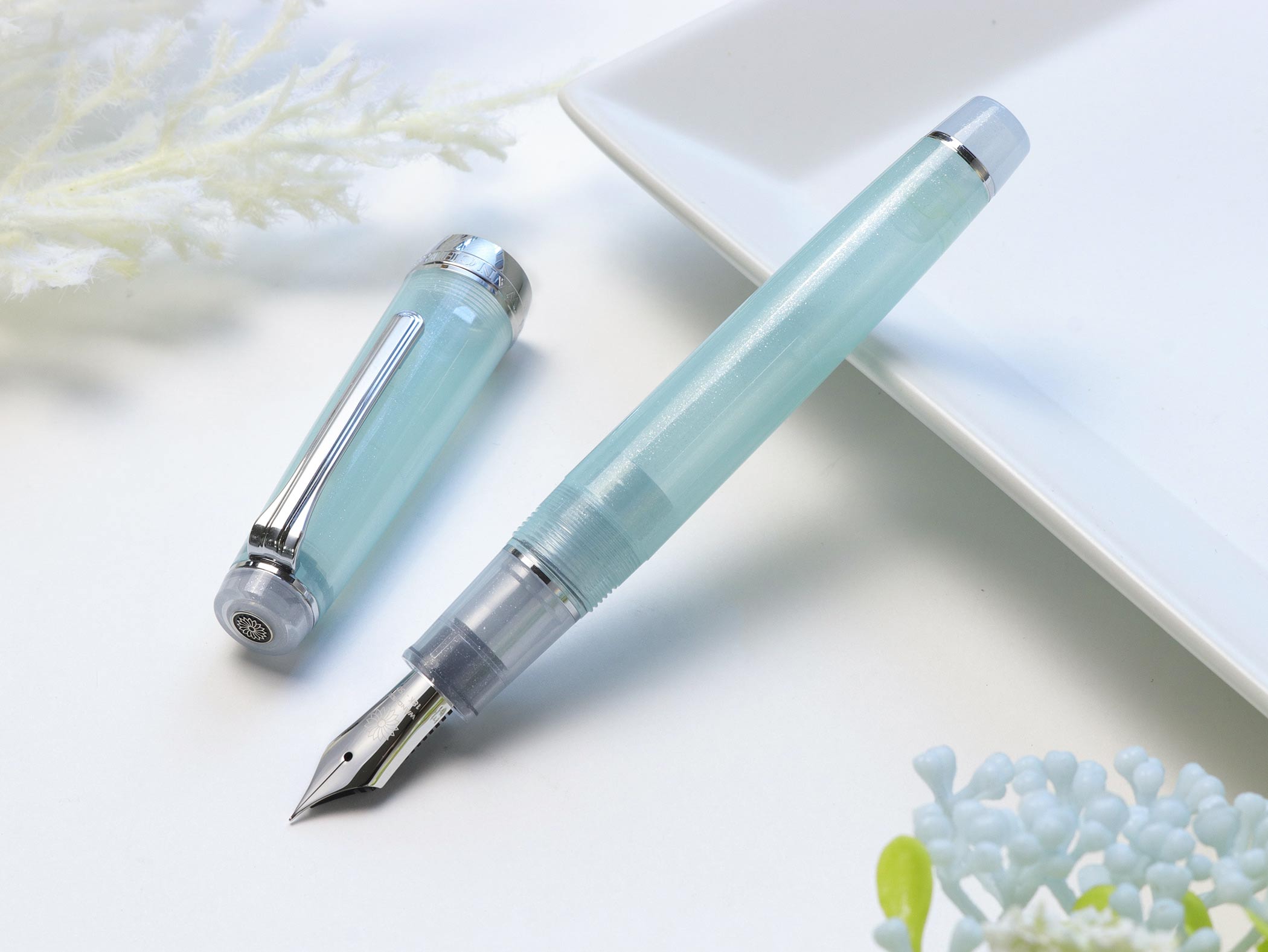 WANCHER 限定商品 氷酒万年筆（ひょうしゅ）18金ロジウムプレートペン