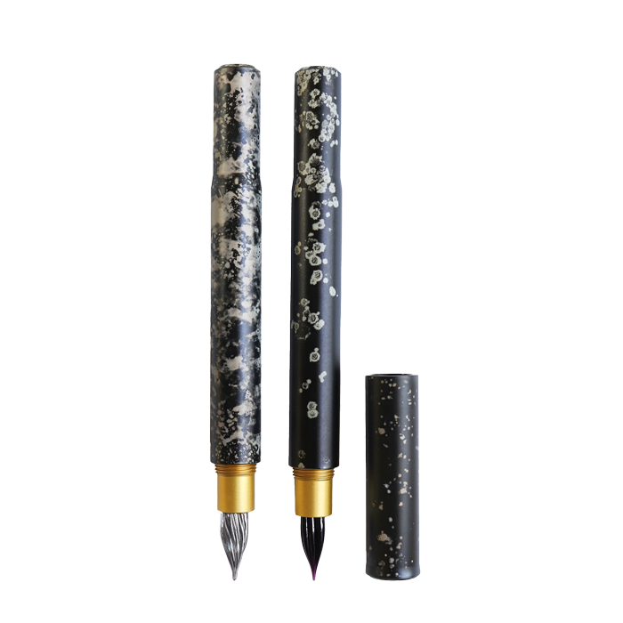 ワンチャーしずく・ガラスニブ万年筆・ ブラックアイ Glass Nib