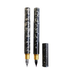しずく・ガラスニブ万年筆・ ブラックアイ Fountain Pen - Wancher ワンチャー