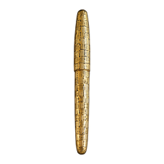 廣田漆・櫛目堆漆塗　金色 Fountain Pen - Wancher ワンチャー