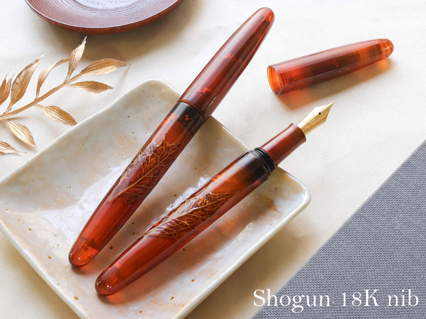 溜透かし・透明 ひいらぎ Fountain Pen | ワンチャーペン Wancher