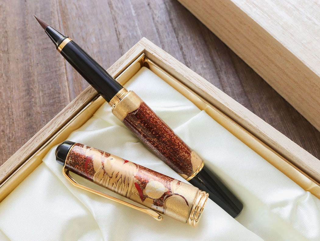 呉竹万年毛筆 夢銀河輪島塗・昇龍 Brush Pen - Wancher ワンチャー