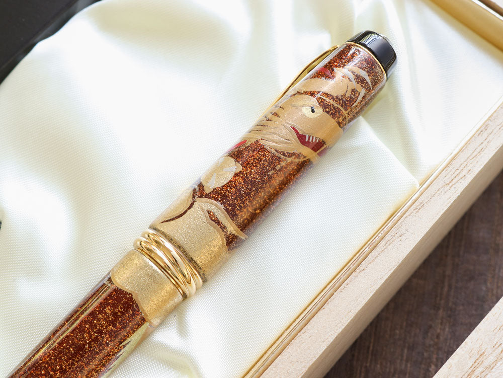 呉竹万年毛筆 夢銀河輪島塗・昇龍 Brush Pen - Wancher ワンチャー