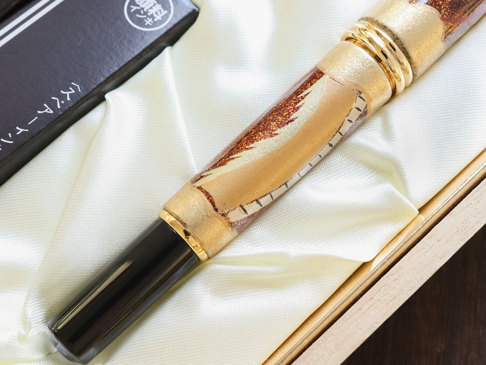 呉竹万年毛筆 夢銀河輪島塗・昇龍 Brush Pen - Wancher ワンチャー