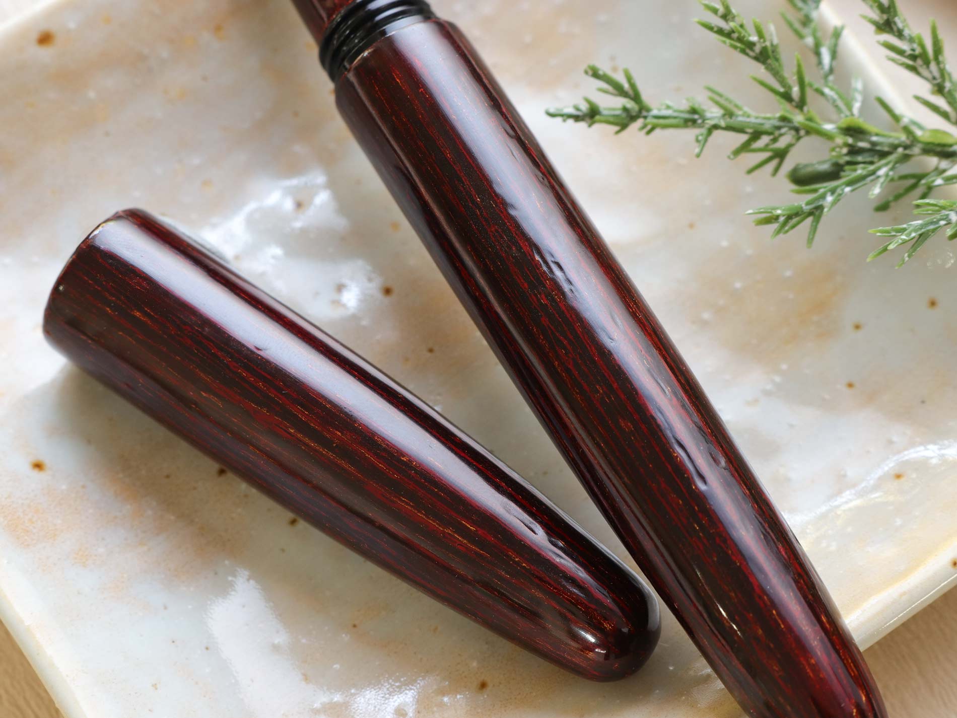 八雲塗 絞うるし ・ 流星（りゅうせい） Fountain Pen - Wancher ワンチャー