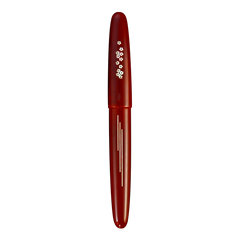 象嵌 桜の川・漆・赤溜塗り Fountain Pen - Wancher ワンチャー